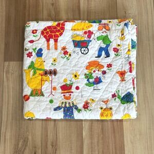 Vintage circus clown baby blanket 65" x 36.5"